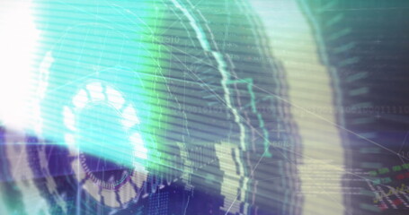 Image of statistics and data processing over scope scanning with glitch