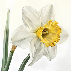 daffodil flower isolated on white