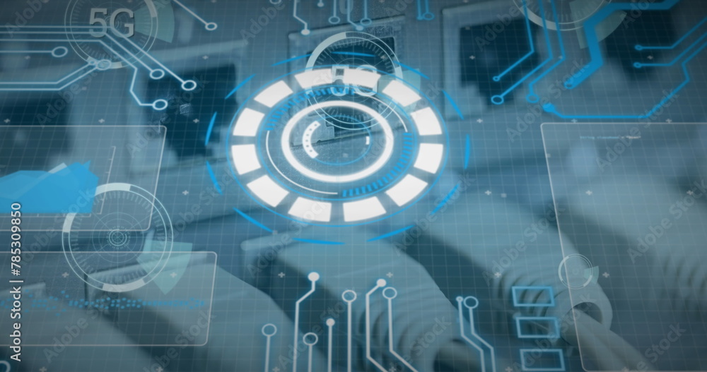 Poster image of 5g and data processing over computer wires