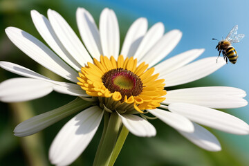 Obraz premium Bee enumerate flowers.