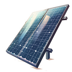 solar panels on white background, solar panels