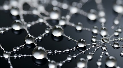 Shower Head with Water Stream on Grey Background
