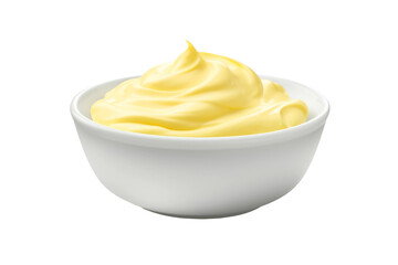 Fluffy Dreams: A Bowl Overflowing With Whipped Cream. On a White or Clear Surface PNG Transparent Background.