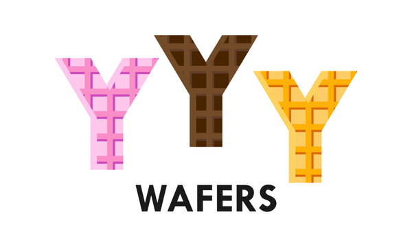 Letter y with wafer design logo template illustration