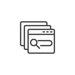 Search Engine Marketing line icon