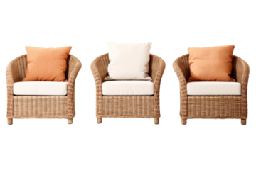 The Silent Conversation: Two Chairs Together. On a White or Clear Surface PNG Transparent Background.