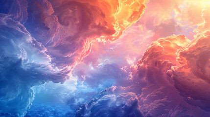 Colorful swirling dreams. Cloud background  - obrazy, fototapety, plakaty