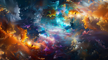 Colorful Universe. Chaos. Fantasy. Sc fi