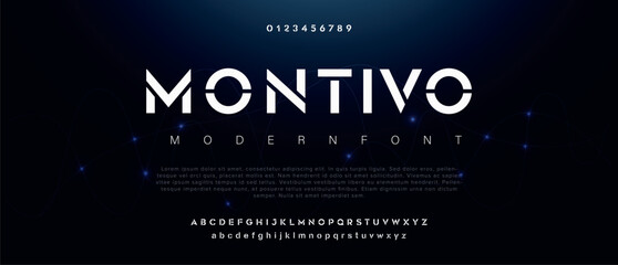 Montivo Elegant Font Uppercase Lowercase and Number. Classic Lettering Minimal Fashion Designs. Typography modern serif fonts regular decorative vintage concept. vector illustration