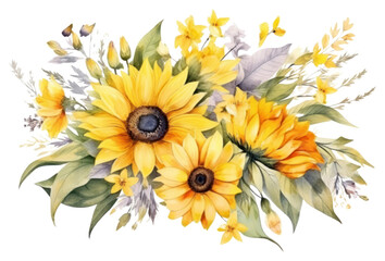 PNG Sunflower pattern plant inflorescence.  - obrazy, fototapety, plakaty