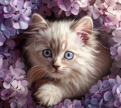 3D Break Through Cat Tumbler Wrap Generated by AI