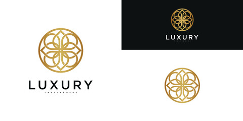 Unique and creative luxury logo design. Premium Vector - obrazy, fototapety, plakaty