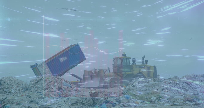 Image of light trails over rubbish dump - Powered by Adobe