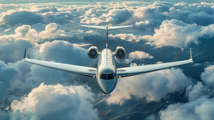 Corporate Airplane In Flight