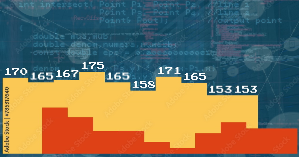 Poster image of level up text over grid with icons and data processing