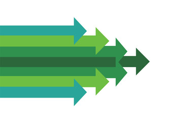 伸びる緑の矢印背景