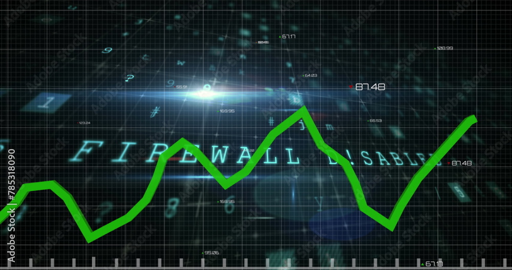 Poster image of data processing on black background