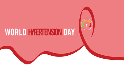 World Hypertension Day observed every year in May. Template for background, banner, card, poster with text inscription.