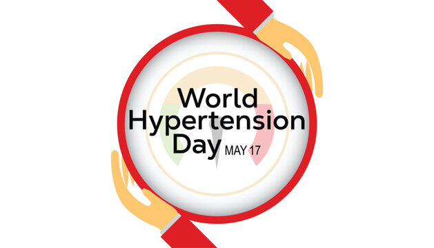 World Hypertension Day observed every year in May. Template for background, banner, card, poster with text inscription.