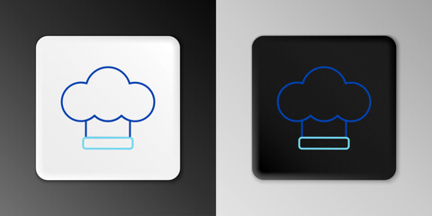Line Chef hat icon isolated on grey background. Cooking symbol. Cooks hat. Colorful outline concept. Vector