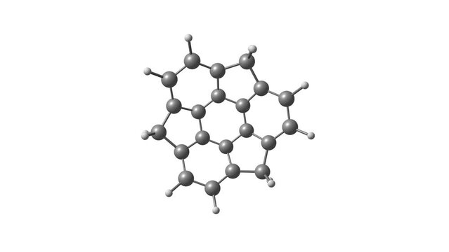 Sumanene molecule rotating video Full HD