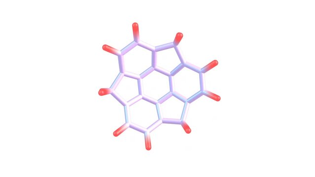 Sumanene molecule rotating video Full HD