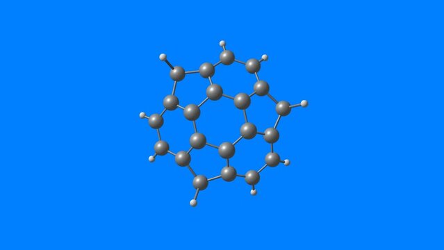 Sumanene molecule rotating video Full HD