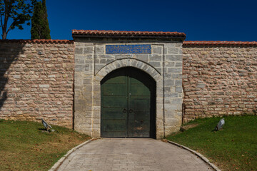 Doors and arches, stone and metal gates on the streets of Turkish cities, public places