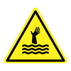 Drowning hazard sign