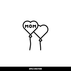 Mother day icon vector illustration logo template for many purpose. Isolated on white background.