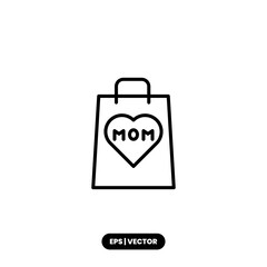 Mother day icon vector illustration logo template for many purpose. Isolated on white background.
