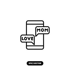 Mother day icon vector illustration logo template for many purpose. Isolated on white background.