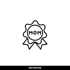 Mother day icon vector illustration logo template for many purpose. Isolated on white background.