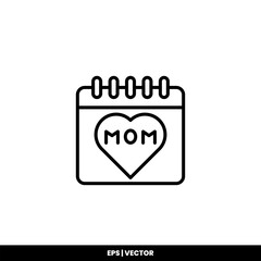 Mother day icon vector illustration logo template for many purpose. Isolated on white background.