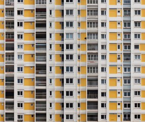 The facade of an apartment building