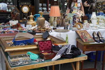 flea market antique objects for sale
