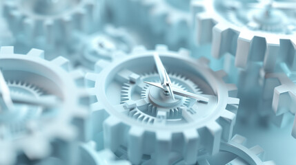 Intricate gears work in harmony, exemplifying precise timekeeping and engineering.