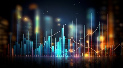 Dynamic financial growth: business graph chart illustrating economic prosperity

