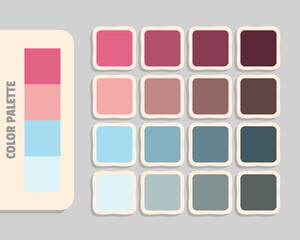 palevioletred lightpink lightblue lightcyan color palette, rgb colors matching, harmonious colours catalog