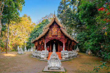 Wat luang khun win temple in deep forest, Chiang mai ,Thailand