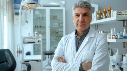 Obraz premium Doctor in White Lab Coat in Laboratory