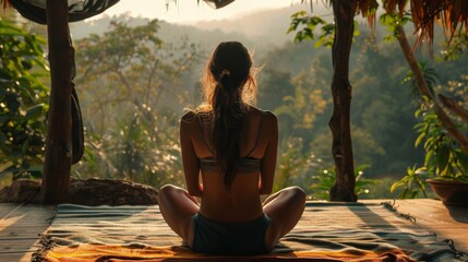 Embrace nature's tranquility with tech-free wellness retreats and digital detox camps. - obrazy, fototapety, plakaty