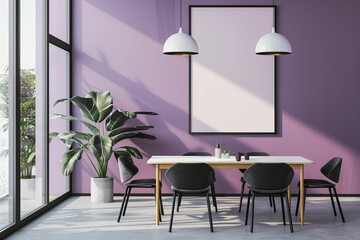 Blank square decorative art transparent frame mock-up living room interior, modern interior background. Beautiful simple AI generated image in 4K, unique. - obrazy, fototapety, plakaty