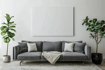 Mockup-poster-frame-close-up,-3d-render. Beautiful simple AI generated image in 4K, unique.