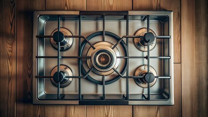 Top View of Gas Hob | Kitchen Appliance Close-Up