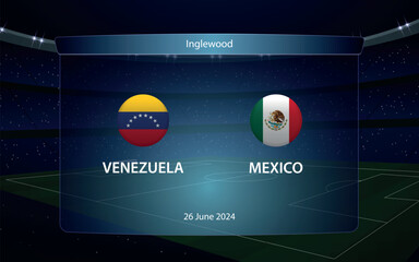 Venezuela vs Mexico. America soccer tournament 2024 - 785332240