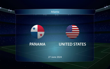 Panama vs United States. America soccer tournament 2024
