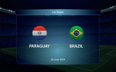 Paraguay vs Brazil. America soccer tournament 2024 - 785332248