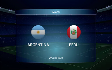 Argentina vs Peru. America soccer tournament 2024