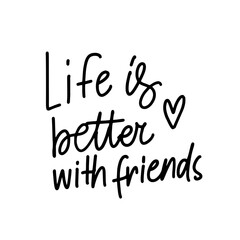 Fototapeta premium besties hand lettering illustration for your design.